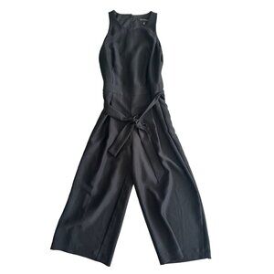 BANANA REPUBLIC Black Crop Wide Leg Jumpsuit Size 0P